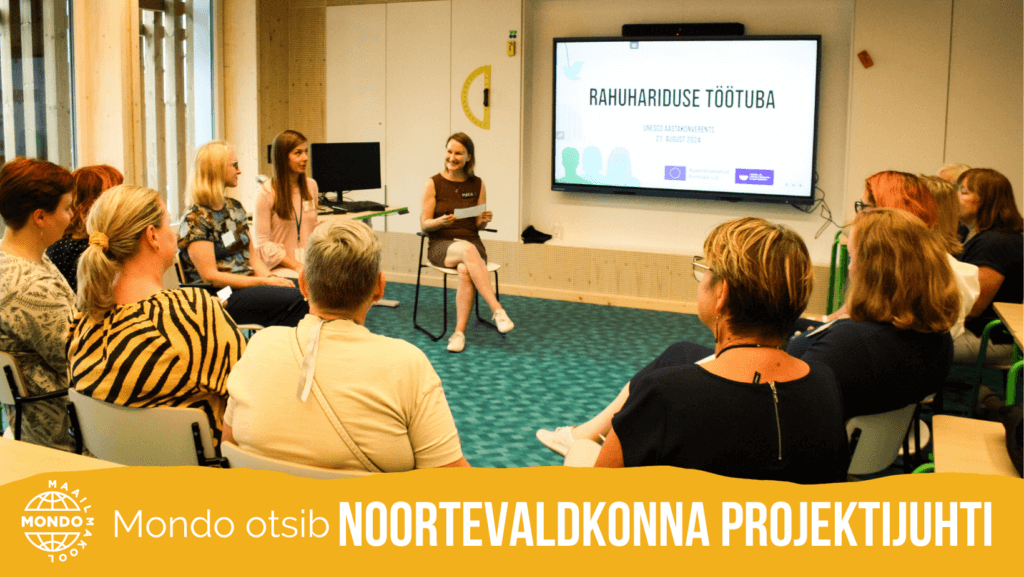 Mondo Maailmakooli (maailmakool.ee) eesmärk on edendada maailmaharidust Eestis. Otsime oma meeskonda motiveeritud noortevaldkonna projektijuhti, kelle peamiseks